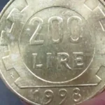 Moneta da 200 lire del 1978, esemplare raro dal valore superiore ai 600 euro.
